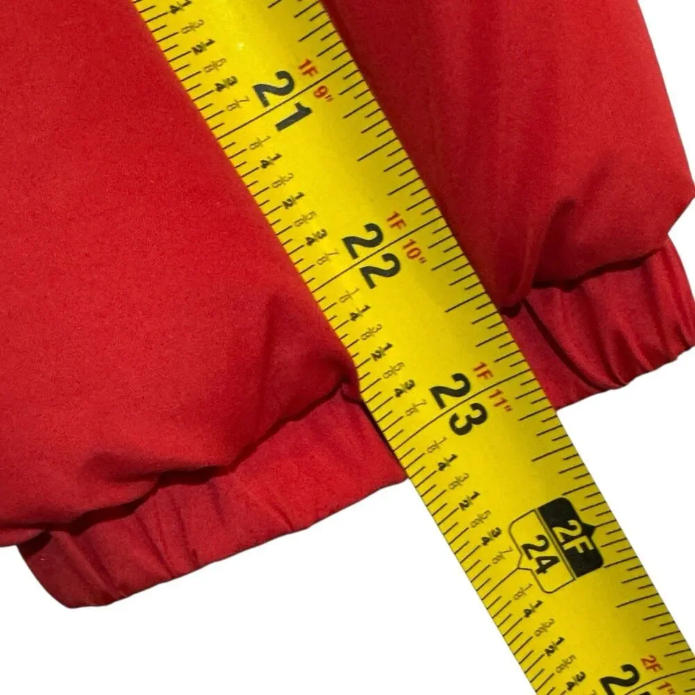 Nautica Kids Puffer Jacket Hooded Winter Coat Red Blue‎ Size L 12/14 Spell Out